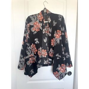 ASTR open front floral blazer